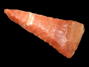 2 1/4" Flint Ridge Fort Ancient Knife, Wayne County Ohio. Amazing Color, Well Flaked Example, Indian