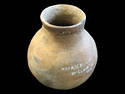 7 1/4" Tall SOLID Pottery Bottle / Jar. Cahokia Related, St Clair County Illinois, ex Patrick