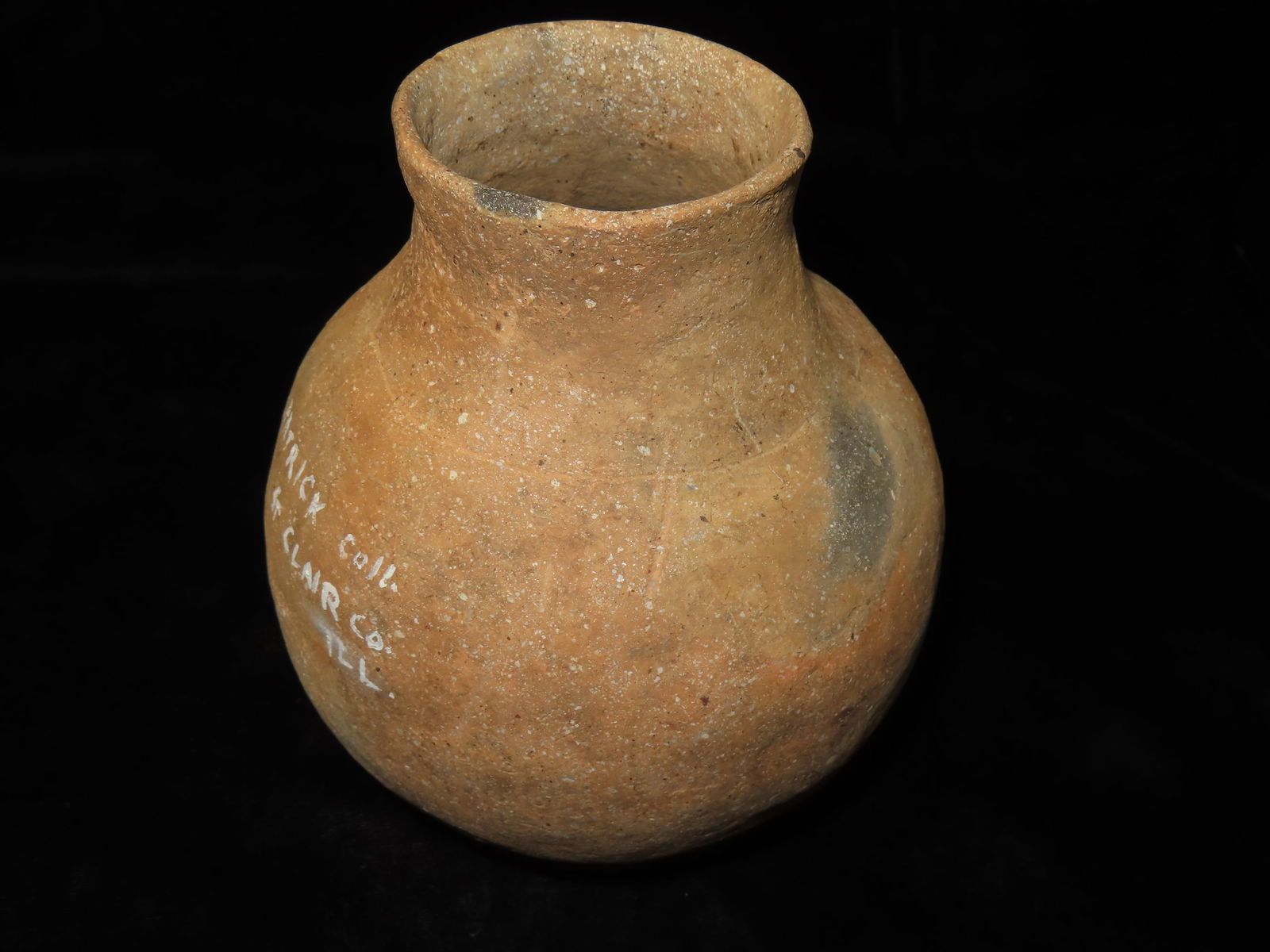 7 1/4" Tall SOLID Pottery Bottle / Jar. Cahokia Related, St Clair County Illinois, ex Patrick (1 of 15)