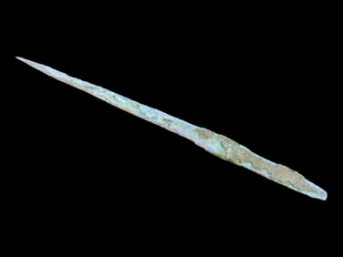 Nice 4 1/4" OCC Copper Awl, Vilas County Wisconsin, Great example, Well shaped and heavily