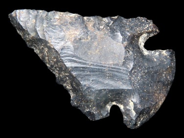 2 1/16" Dovetail / Lost Lake, Adams County Ohio, Nice well flaked example, Well patinated Coshocton