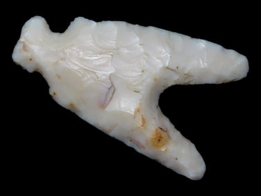 1 5/8" Effigy Flint Eccentric / Pendant, Adams County Illinois, Great patina & Deposits