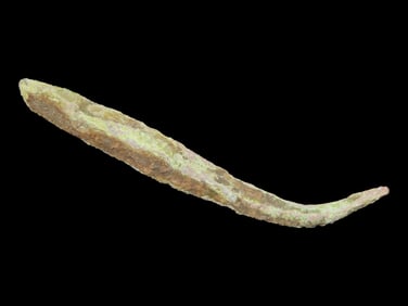 4" OCC Copper Gaff Hook / Awl, Vilas County Wisconsin, Nice Large Example, Very well shaped and