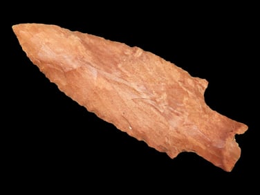 3 3/8" Little Bear Creek, Hardin County Tennessee, Very Well Flaked example, Thin with amazing