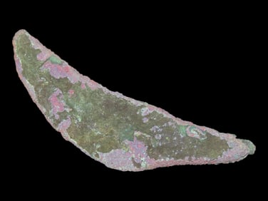 3" OCC Copper Tanged Crescent Knife, Vilas County Wisconsin, Nice Well Made Example, Thin, Very well