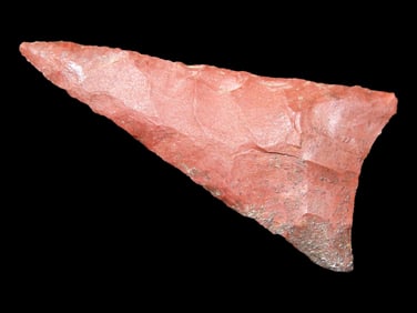 1 1/2" Horse Creek Chert Hamilton Triangle, Tom Davis G10 COA, Tennessee, Very thin and expertly