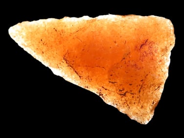 Translucent Hixton Triangle, Wisconsin, 1" long, Beautiful Reddish Tinted Hixton Quartzite / Sugar