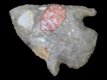 Amazing 2 1/4" Conglomerate Chert Calf Creek, Southern Missouri, Very well made out of a colorful