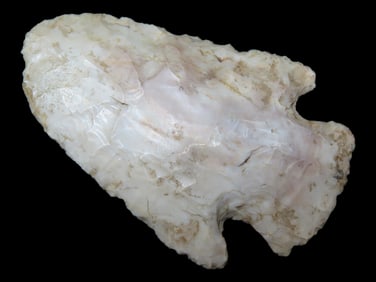 2 7/8" Flint Ridge Hopewell, Pickaway County Ohio, Heavily Patinated and very well flaked example,