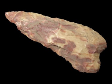 2 7/16" Late Paleo Blade / Mule Ear Knife, Colorado, Colorful Red & Tan Jasper, Nice form,