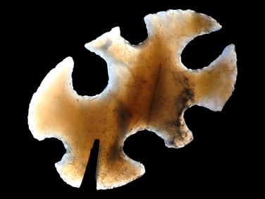 Incredible Mayan Flint Eccentric, Highly Translucent Example. Pre-Columbian Effigy. Belize. Very