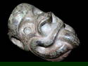 Phenomenal Olmec Transformation Mask, Human & Jaguar Effigy, Motley COA. Very well made out of dark