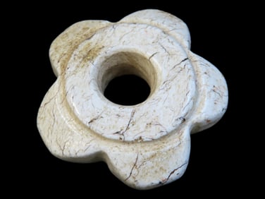 Pre-Columbian Stone Mace Head or Large Decorative Bead, Great Design & Nice Polish, Mexico.