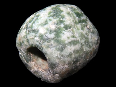 Beautiful Pre-Columbian Mezcala Jade / Jadeite Pendant, Drilled Stone Bead. Meticulously Shaped &