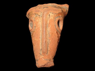 Large Pre-Columbian Pottery Animal Effigy Head off a Larger Pot or Figure, Statue, from Mexico.
