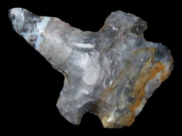 Colorful Winged Ohio Drill, Archaic Corner Notch. Licking County OH. Great Color and nice form. No