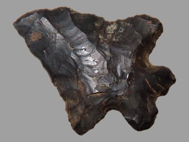 Amazing MacCorkle / Kanawha Bifurcate, Wayne County Ohio. Thin, well flaked Classic Example. Well