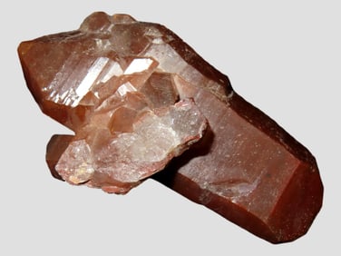 Beautiful Large 4 3/8" x 2 1/2" x 1 3/4" Red Quartz Crystal Cluster, Great Display Specimen.