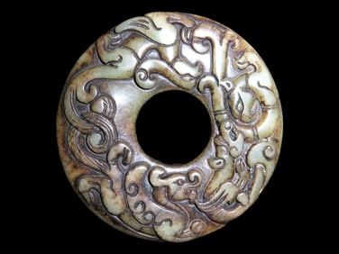 Nice Antique Chinese Hongshan Culture Jade Effigy Pendant, Hand Made Example.