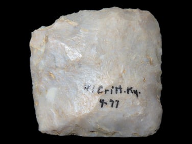 Nice Paleo Square Knife, Crittenden County Kentucky. Found in April of 1977. Nicely Worked Edge on