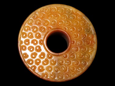 Nice Antique Chinese Hongshan Culture Jade Effigy Pendant, Hand Made Example.