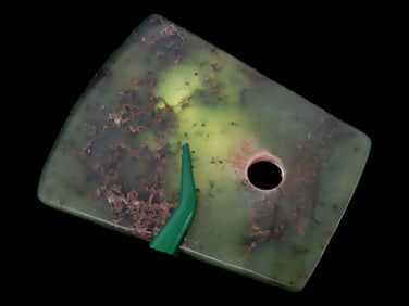 Nice Antique Chinese Hongshan Culture Jade Effigy Pendant, Hand Made Example. Beautiful Highly