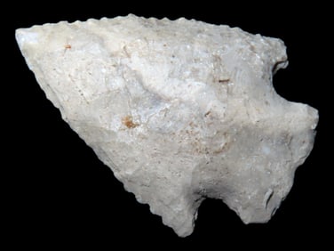 Micro-Serrated Kirk Corner Notch, St Charles County Missouri. Very well Flaked example with great