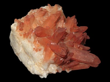 Beautiful Large Red Quartz Crystal Cluster, Great Display Specimen.
