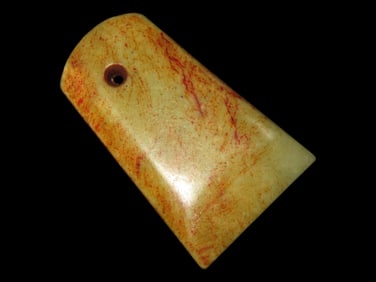 Nice Antique Chinese Hongshan Culture Jade Effigy Pendant, Hand Made Example.