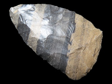 Amazing Early Texas Triangle, Very Colorful Striped Flint, Central Texas. Indian Arrowhead,