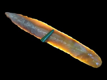 Incredible HIGH GRADE 3 5/8" Long Uniface African Neolithic Willowleaf Arrowhead, Impeccable