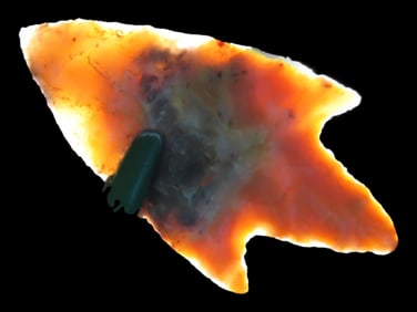 Amazing HIGH GRADE African Neolithic Stemmed Arrowhead, Super Color, and Great Patina, Very thin and