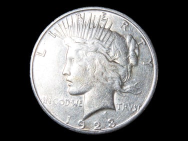 1923-S Peace Dollar, San Francisco Mint, U.S. Silver 1 Ounce Coin, Nice Condition, Amazing Details,
