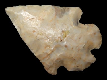 Amazing Bifurcated Base Arrowhead from Lincoln County Colorado, Bifurcate, Heavily Patinated & well