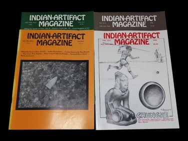 COMPLETE SET OF INDIAN ARTIFACT MAGAZINES FROM 1993, ARTICLES ON DISCOIDALS, CAHOKIA MOUNDS, PALEO