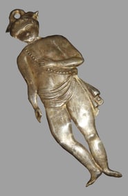 Large 7 7/8" Colonial Silver Milagro Pendant, Circa 1800's-early 1900's. Early Mexican / Spanish Era