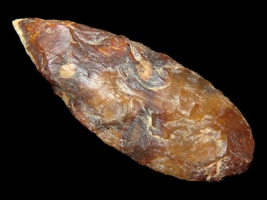 Amazing HIGH GRADE African Neolithic Willowleaf Arrowhead "Nodena", Super Color, and Great Patina,