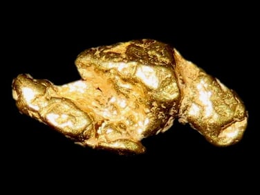 Natural Gold Nugget from Alaska, .38 Grams. Pure Alaskan Solid Gold, Gold Rush