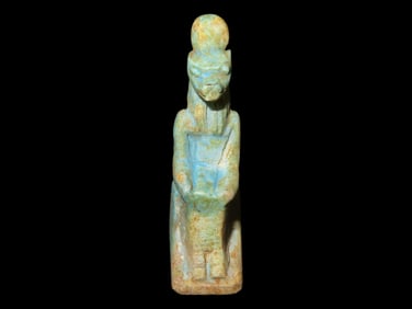 Egyptian Ushtabi / Shabti 1085-730 BC, Faience, Nice Example with nice Original Paint & Great Patina