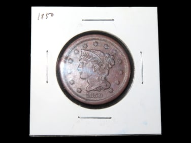 High Grade 1850 Large Cent, Amazing Original Details for a 175 year old coin! XF-AU With a Great