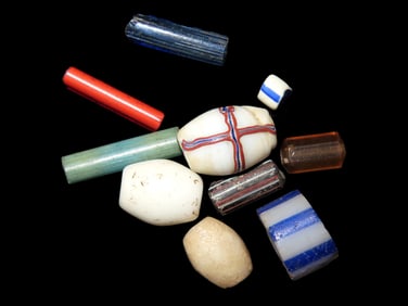 Lot of Colorful Historic Trade Beads from an old New York Collection. Nice Variety of Shapes,