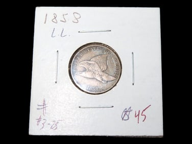1858 Flying Eagle Cent  Penny, Great Original Condition, Better Grade Example. These were only in