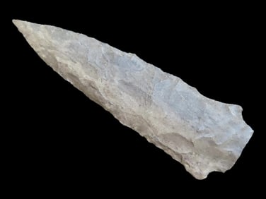 3 1/2" Kirk Stemmed, Wayne County Tennessee. Very thin & Well Flaked example