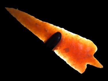 Nice HIGH GRADE African Neolithic Stemmed Arrowhead, Highly Translucent with Impeccable Flaking,