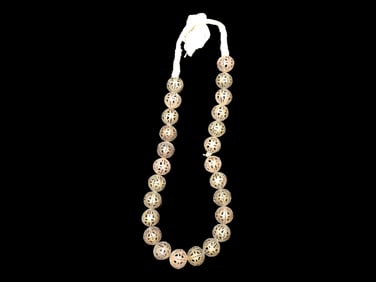Strand of Very Ornate Copper Beads from Africa