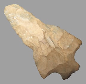 3 5/8" Long Cotaco Creek, Wayne County Tennessee. Nice Large Classic Example, Well Patinated. Indian