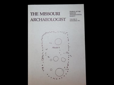 THE MISSOURI ARCHAEOLOGIST, 1991, FIRST EDITION. 146 PAGES. FULL OF PICS & INFO