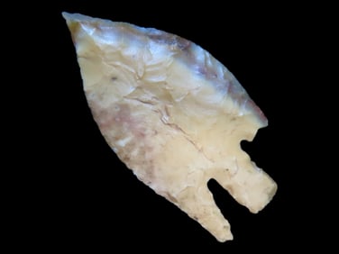 Nice HIGH GRADE African Neolithic Stemmed Arrowhead, Highly Translucent with Impeccable Flaking,