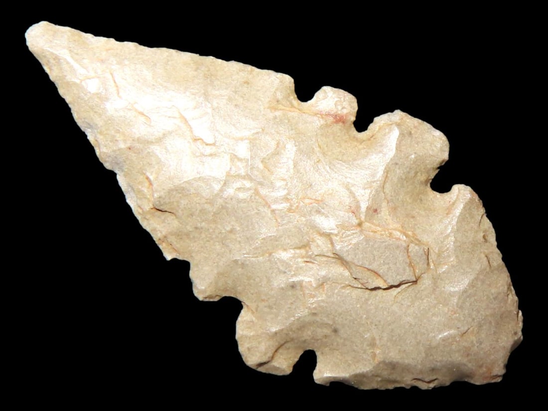 Nice HIGH GRADE African Neolithic Eccentric Arrowhead, Great Flaking, Super Form, and Heavy Patina (1 of 5)