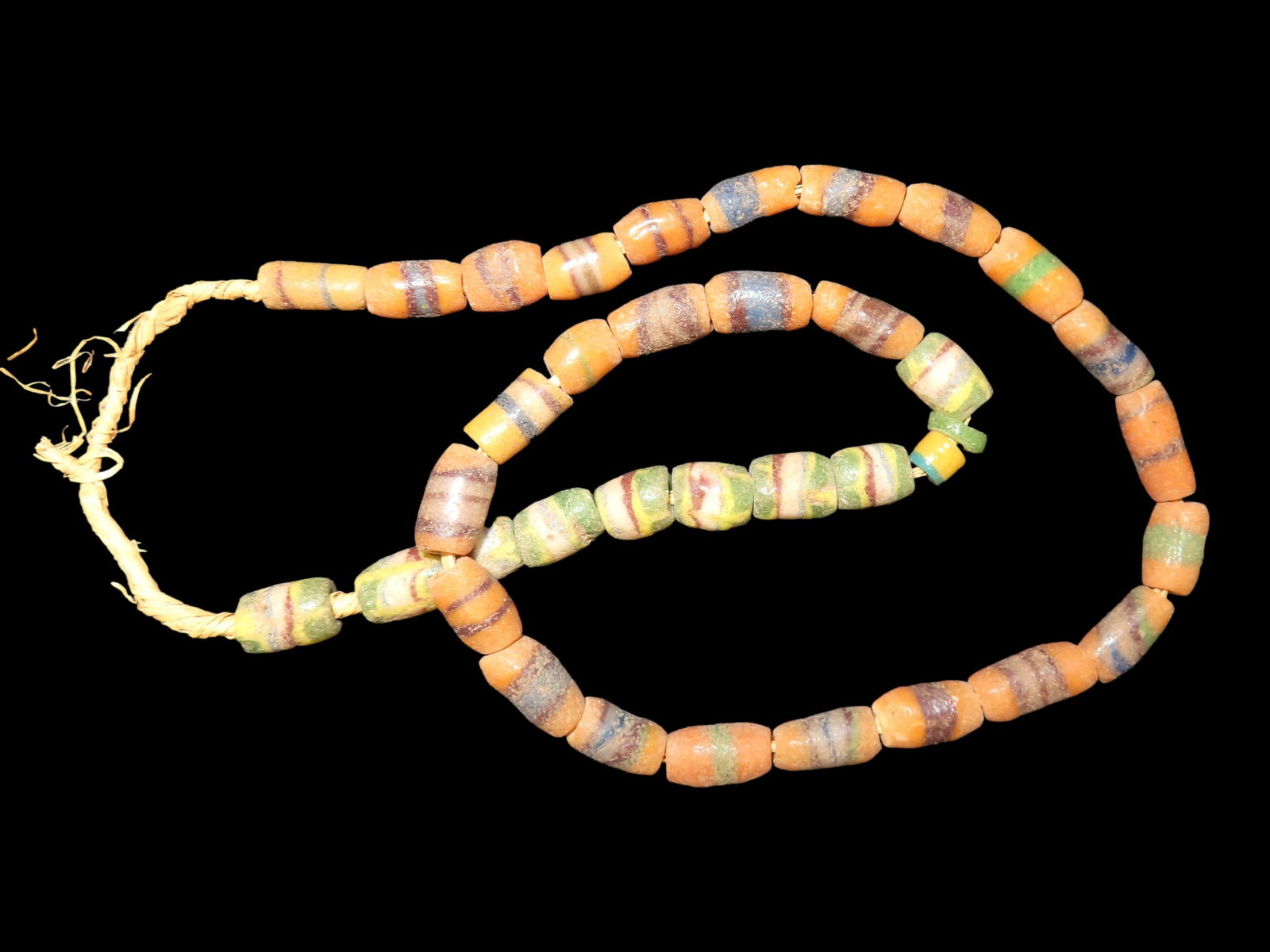 Colorful Strand of Trade Beads. Africa: Colorful Strand of Trade Beads. Africa